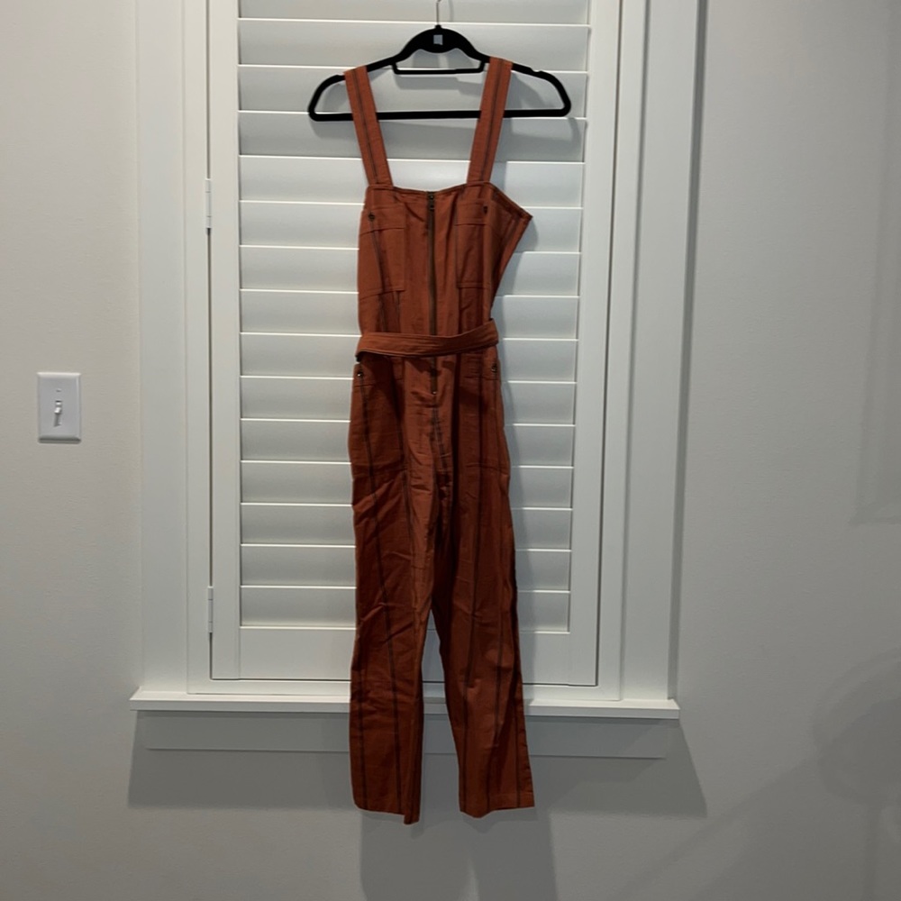 Billabong Orange Pocket Jumpsuit